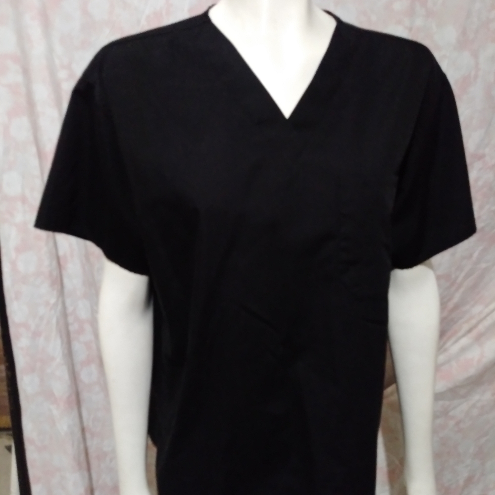 Black scrubs top